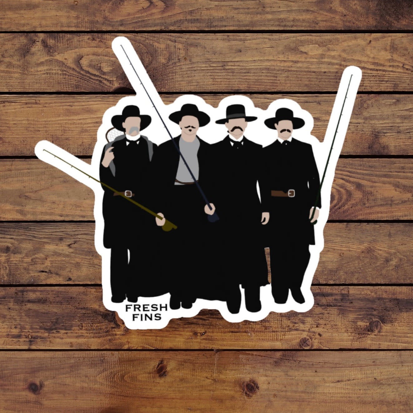 Fresh Fins "Huckleberry" Sticker