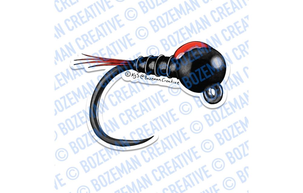 Bozeman Creative SOS Perdigon Fly Sticker
