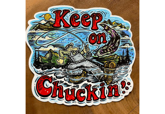 Cosmic Stream "Keep On Chuckin'" Sticker