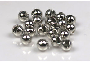 Hareline Silver Slotted Tungsten Beads