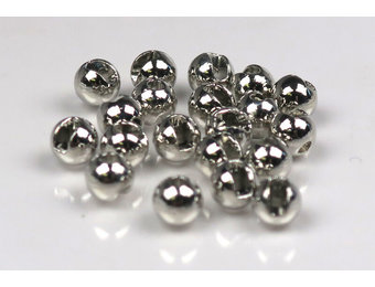 Hareline Silver Slotted Tungsten Beads