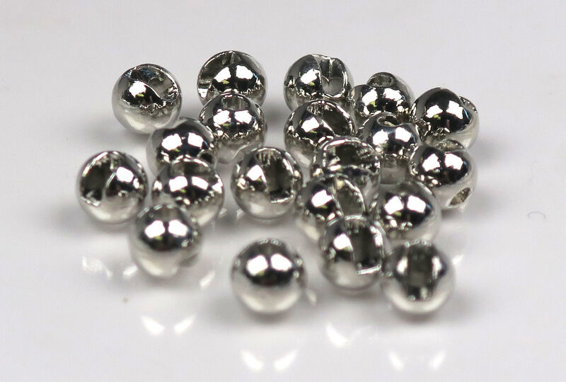 Hareline Silver Slotted Tungsten Beads