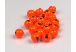 Hareline Fluorescent Orange Slotted Tungsten Beads