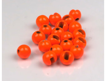 Hareline Fluorescent Orange Slotted Tungsten Beads