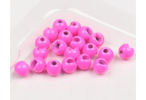 Hareline Fluorescent Pink Slotted Tungsten Beads