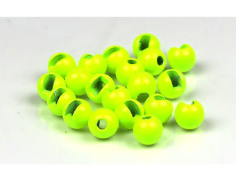 Hareline Fluorescent Yellow Slotted Tungsten Beads