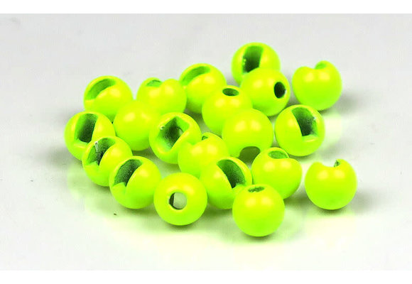 Hareline Fluorescent Yellow Slotted Tungsten Beads