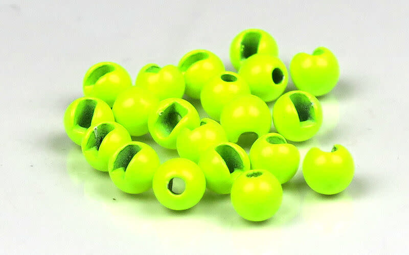 Hareline Fluorescent Yellow Slotted Tungsten Beads