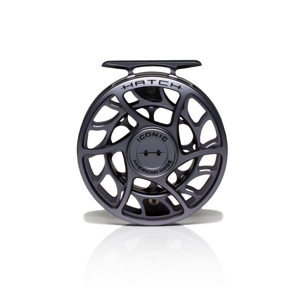 Hatch Outdoors Iconic 5+ Mid-Arbor Fly Reel Grey/Black