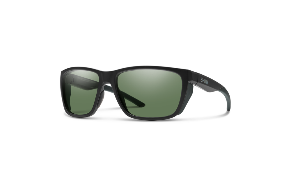 Smith Longfin Sunglasses - Matte Black || ChromaPop Polarized Gray Green