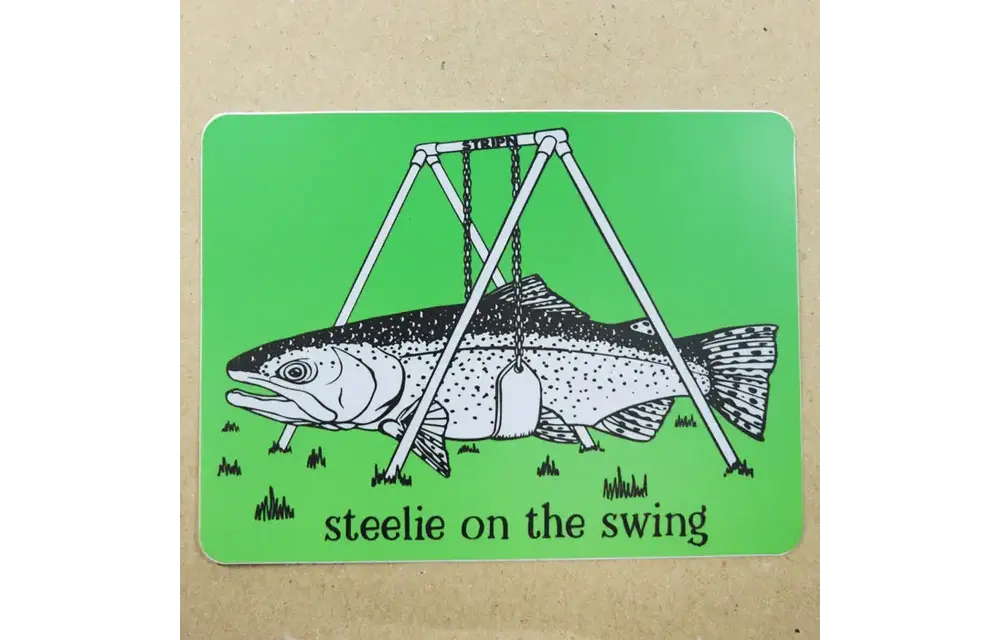 Strip'n Steelie On The Swing Sticker