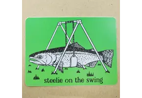 Strip'n Steelie On The Swing Sticker