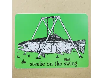 Strip'n Steelie On The Swing Sticker