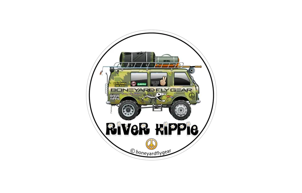 BYFG River Hippie Van Sticker