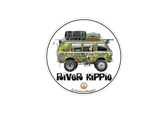 BYFG River Hippie Van Sticker
