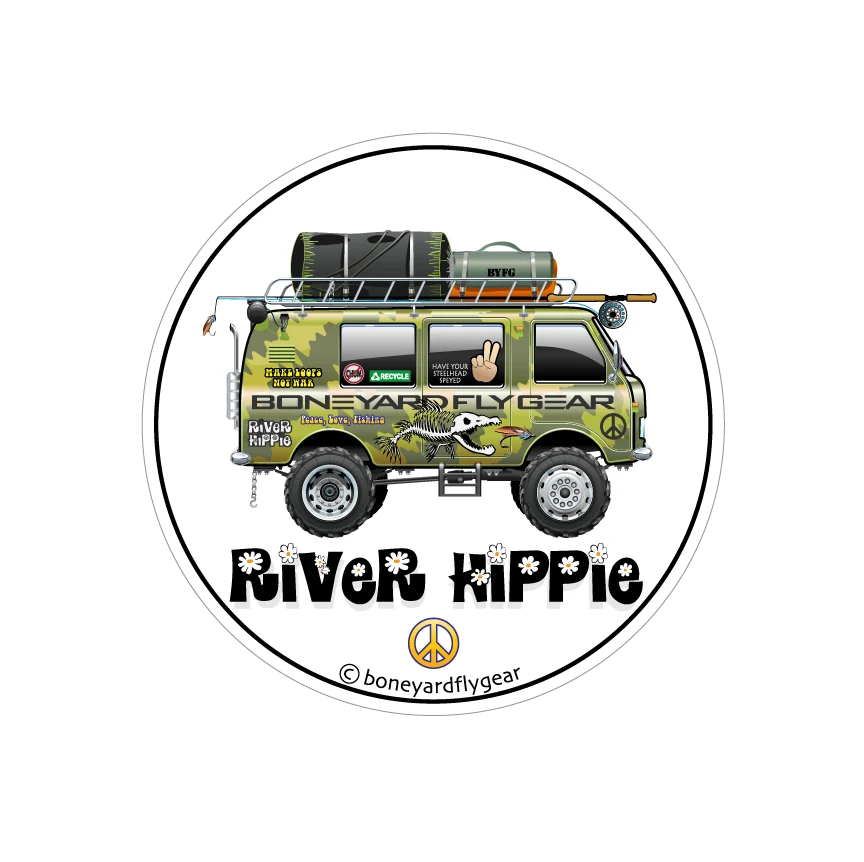 BYFG River Hippie Van Sticker