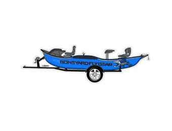 BYFG Blue Drift Boat Sticker