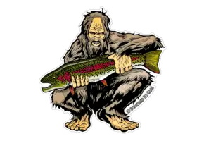 BYFG Sasquatch Leopard Rainbow Sticker