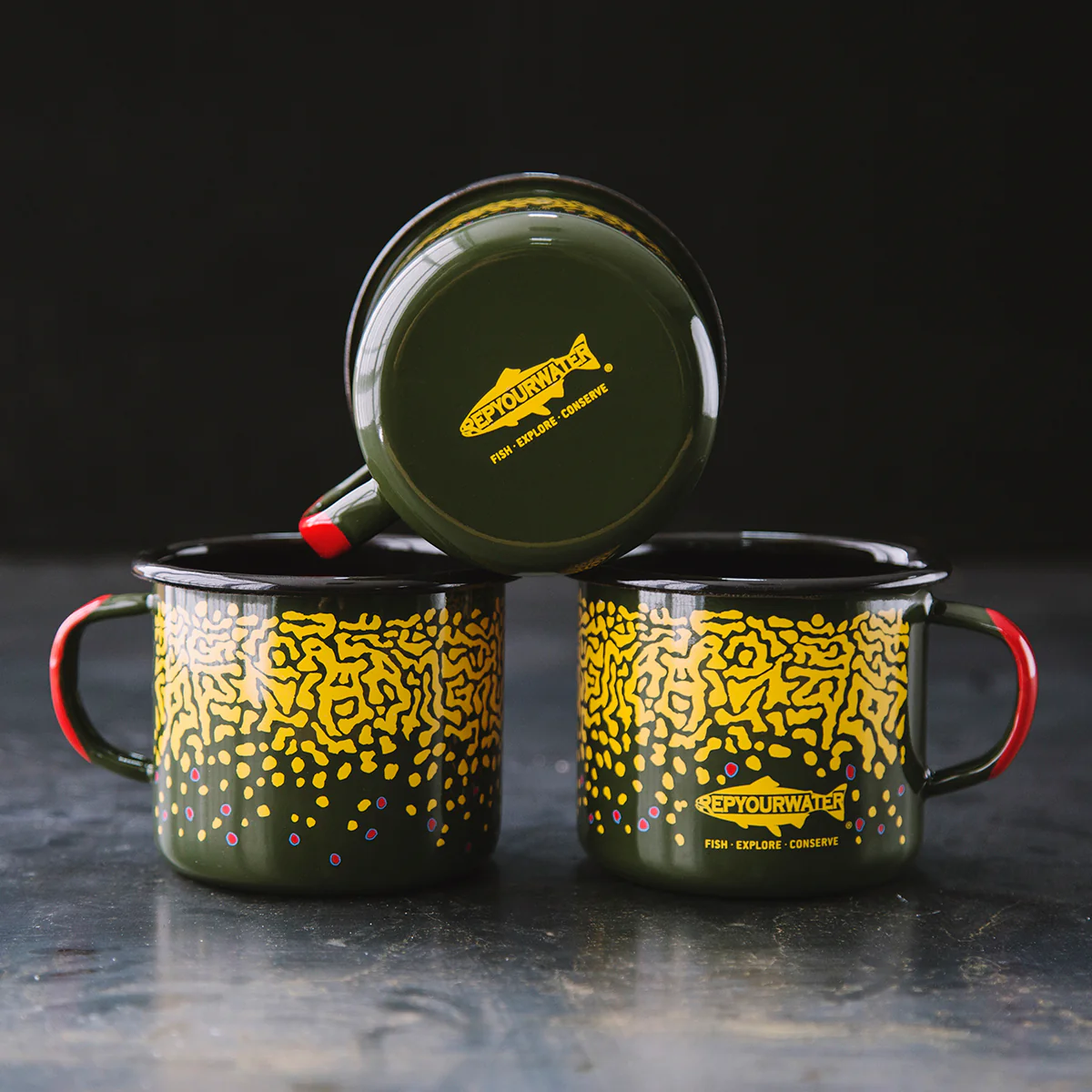 RYW Enamel Camp Mug - Brook Trout Skin