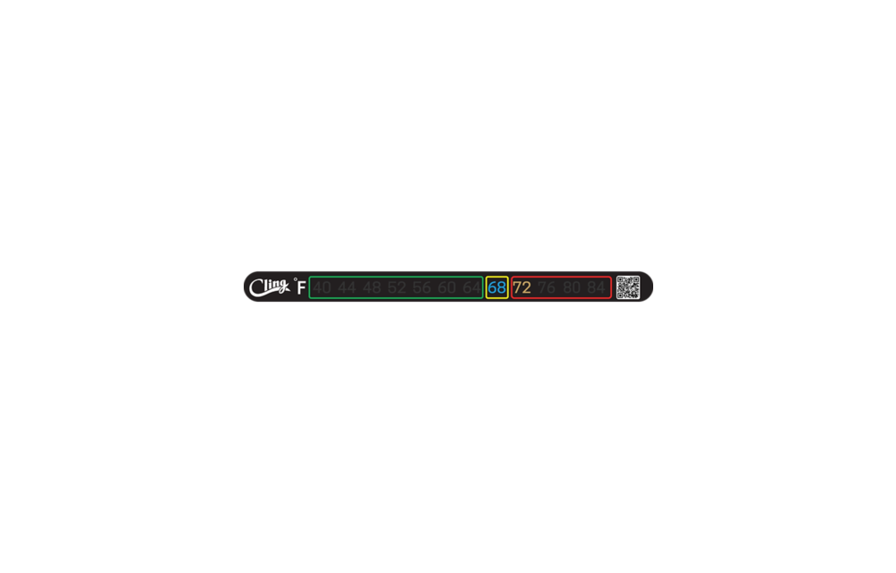 Cling Temperature Tape - Stick-On Thermometer