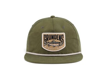Grundens Trout Patch Rope Trucker Hat - Loden