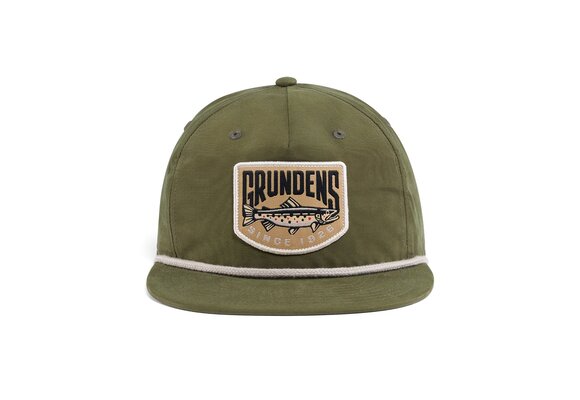 Grundens Trout Patch Rope Trucker Hat - Loden