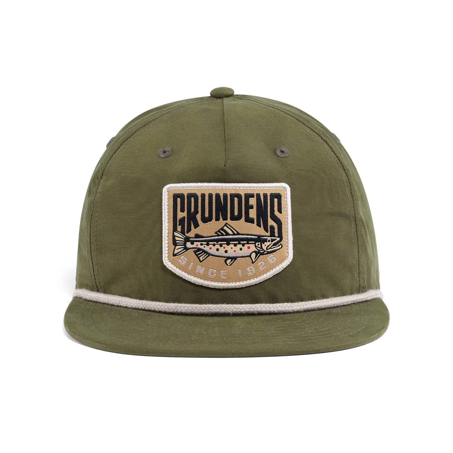 Grundens Trout Patch Rope Trucker Hat - Loden