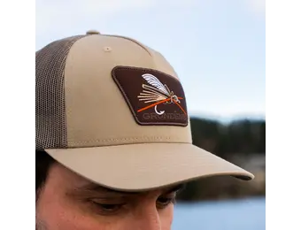 Grundens CC Hopper Trucker Hat -  Pale Khaki / Loden