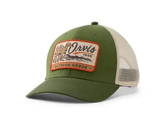 Orvis Pointer Waxed Cotton Trucker Hat - Loden