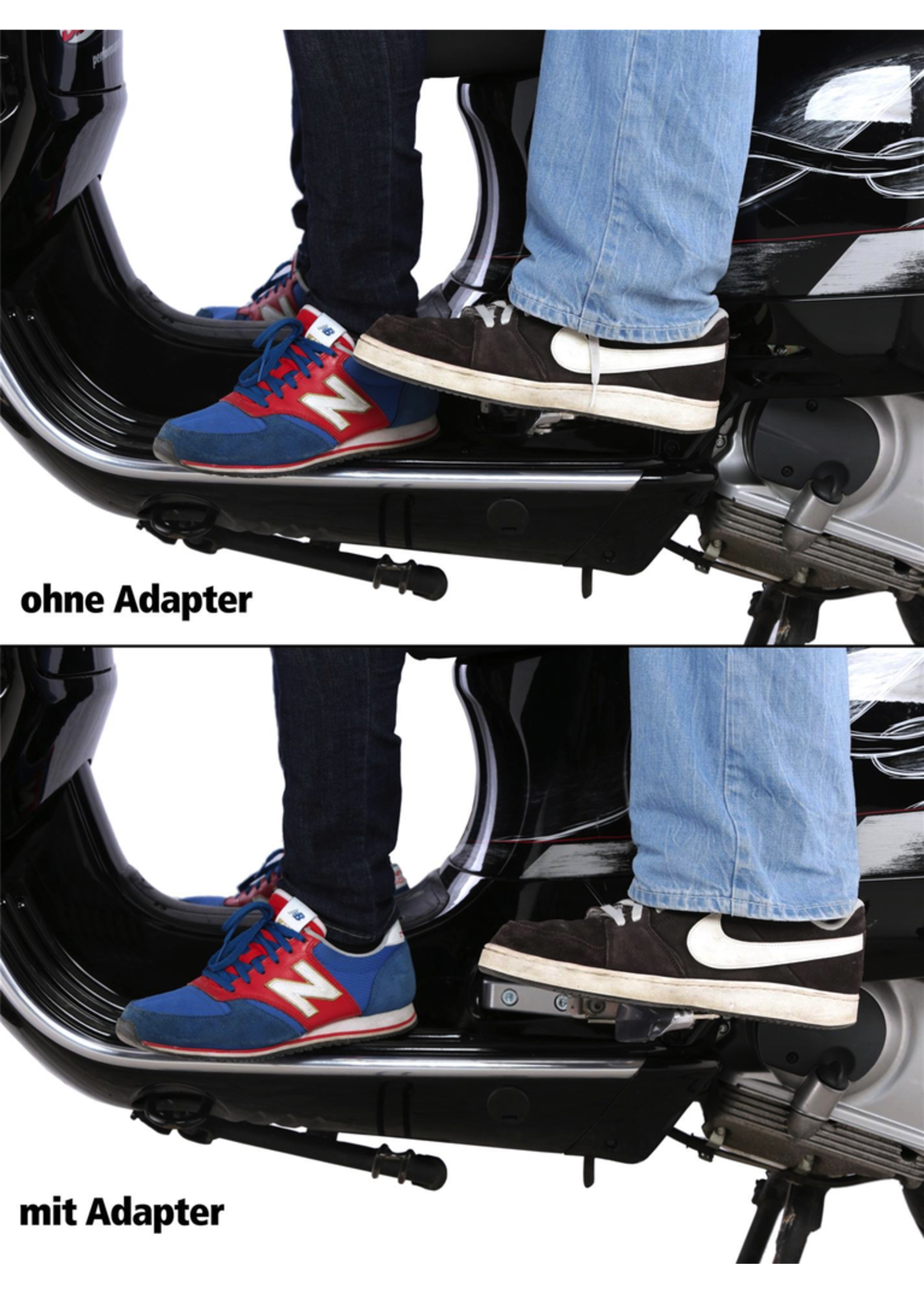 Accessories Foot Peg Extender, Vespa GT/GTS GTV Black finish