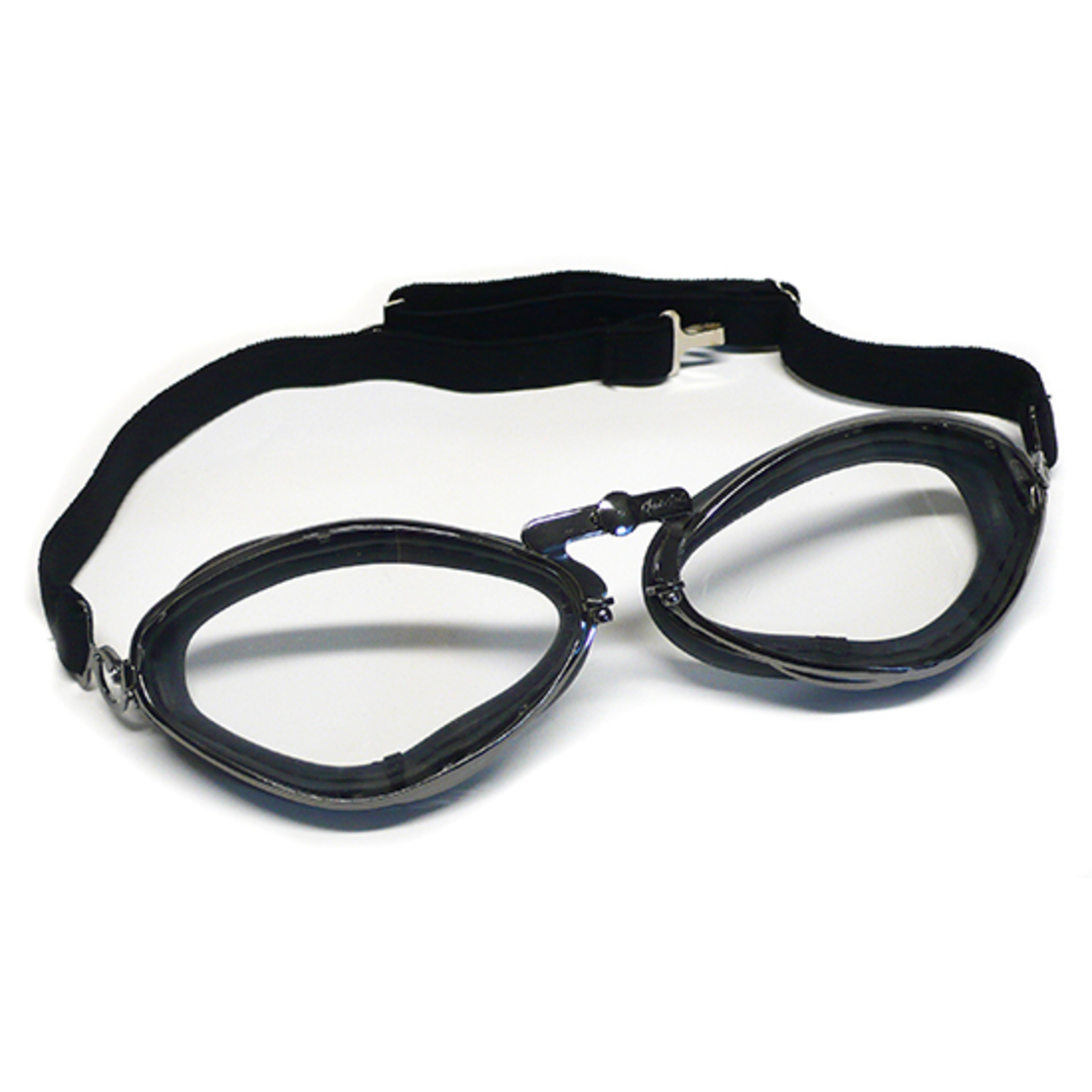 Apparel Goggles, Aviator Gun Metal Black Leather (France)