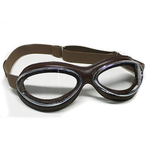 Apparel Goggles, Aviator Chrome Brown Leather (France)