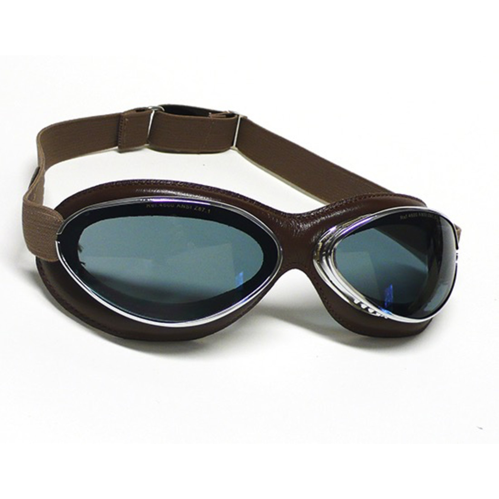 Apparel Goggles, Aviator Chrome Brown Leather (France)