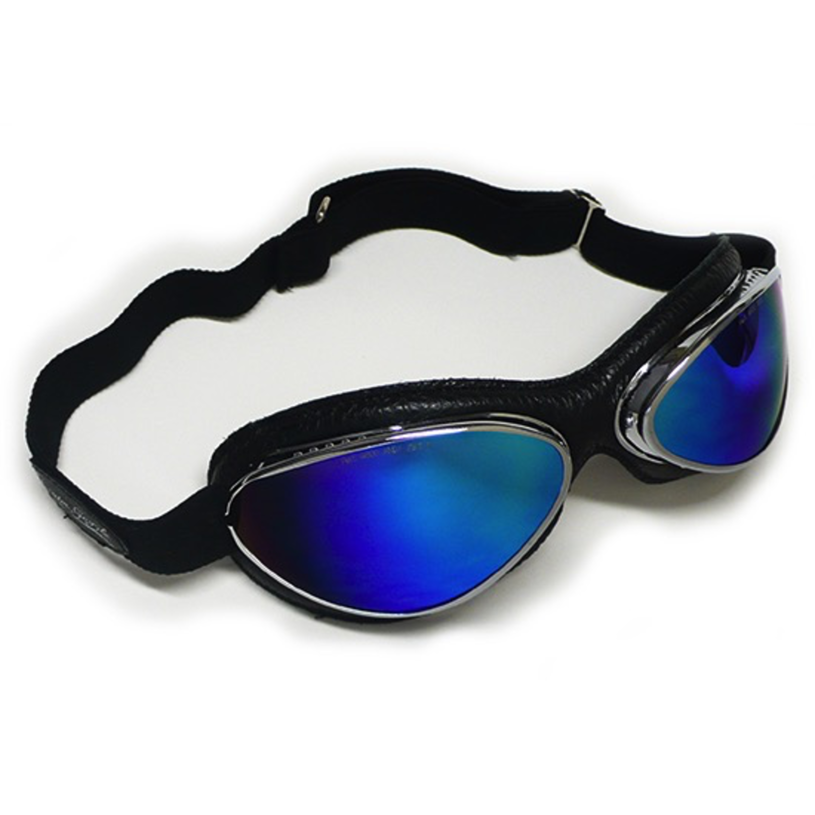 Apparel Goggles, Aviator Chrome Black Leather (France)