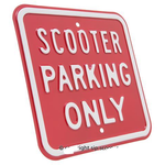Lifestyle Sign, Scooter Parking Only