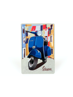 Lifestyle Sign, Metal Vespa Blue Italian Laundry 20x30cm