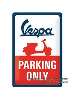 Lifestyle Sign, Metal Vespa Parking Only 20x30cm