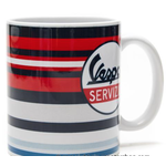 Lifestyle Mug, “Vespa Servizio” Multi Coloured Striped