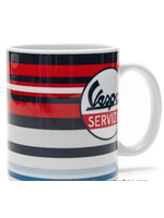 Lifestyle Mug, “Vespa Servizio” Multi Coloured Striped