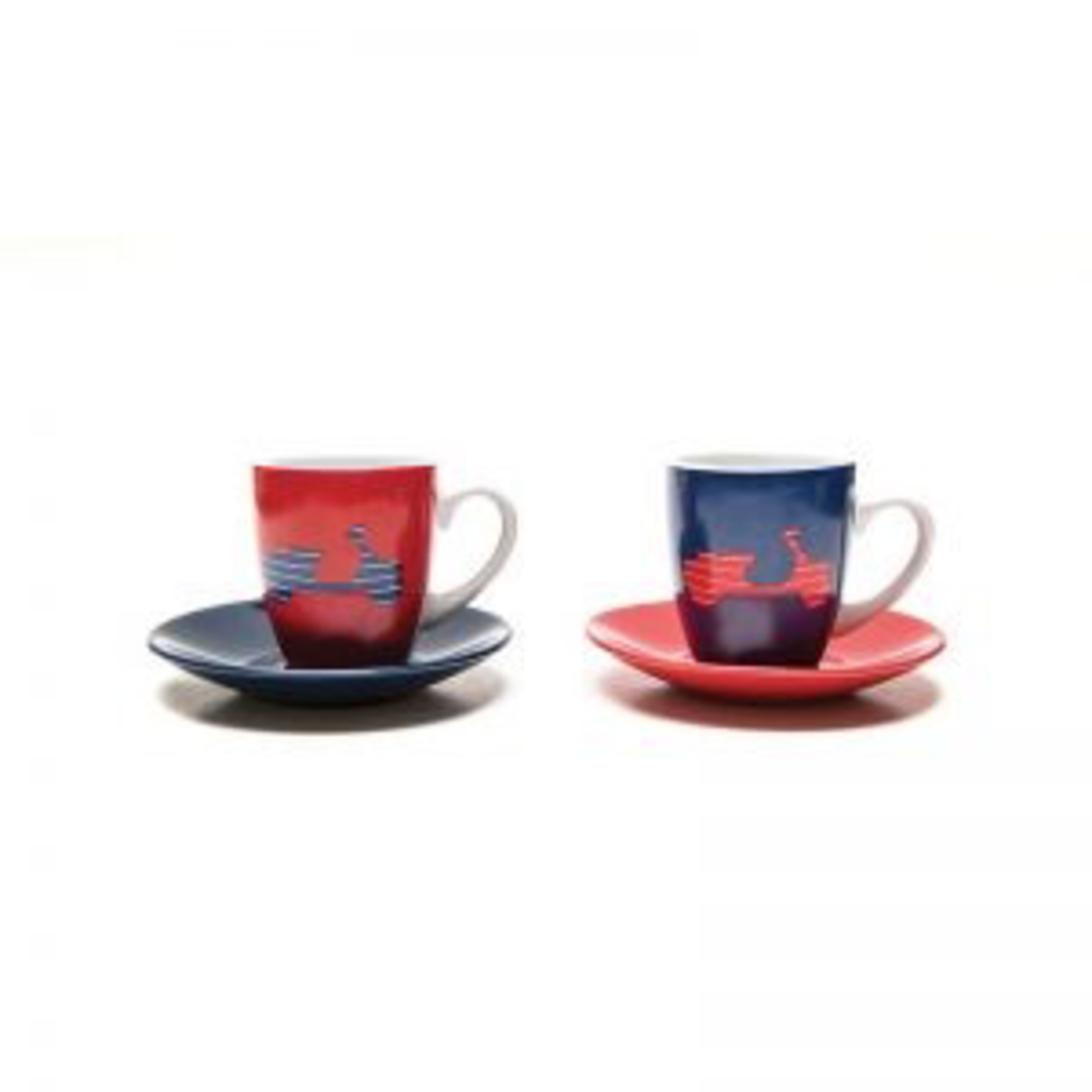 Lifestyle Espresso Cup Set, 2-Piece Vespa Red/Blue