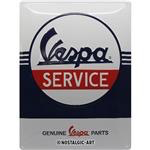 Lifestyle Sign, Vespa Service White/Blue/Red 15 x 20 cm