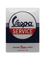 Lifestyle Sign, Vespa Service White/Blue/Red 15 x 20 cm