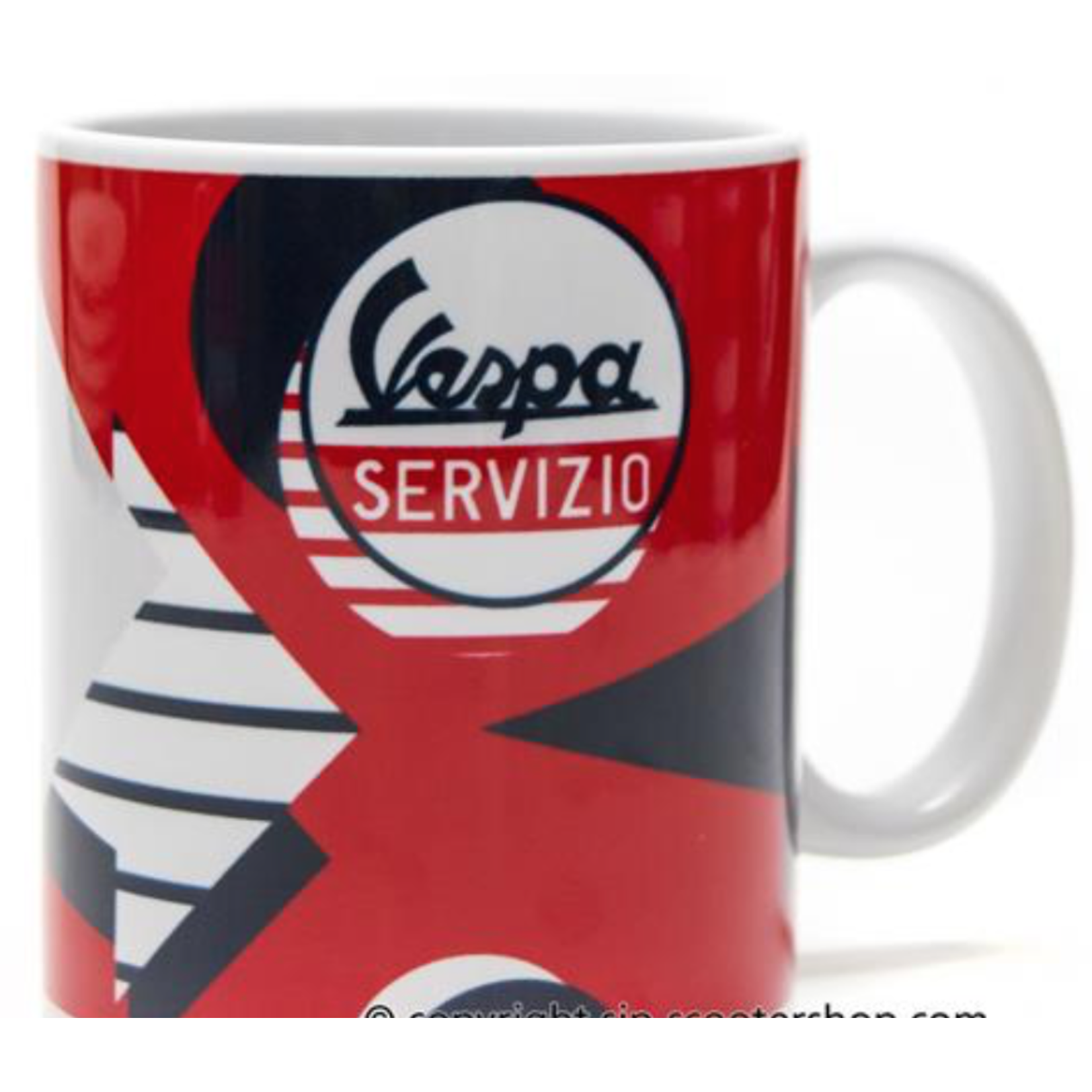 Lifestyle Mug, “Vespa Servizio” Red/Blue