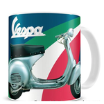 Lifestyle Mug, Blue Vespa Tricolor G/W/R