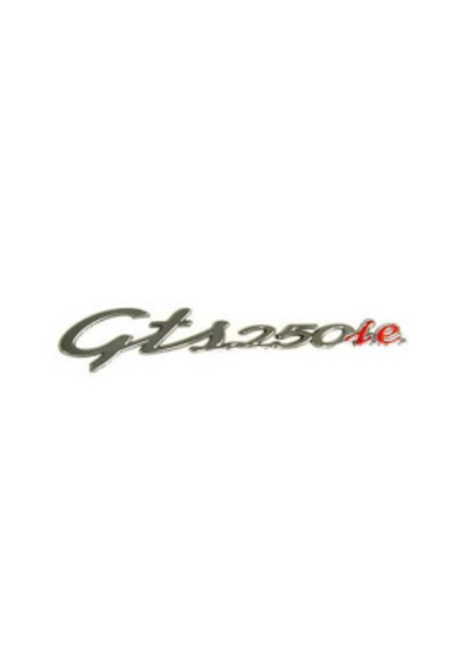 Parts Emblem, "GTS250i.e." RH Cowl