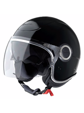 Helmet, Vespa VJ Black Gloss - Vespa Toronto West
