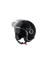 Helmet, Vespa VJ Black Gloss - Vespa Toronto West