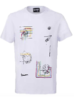 Apparel T-Shirt, Sean Wotherspoon Vespa Wires White