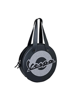 Lifestyle Shoulder Bag, Black Vespa Wheel Shape