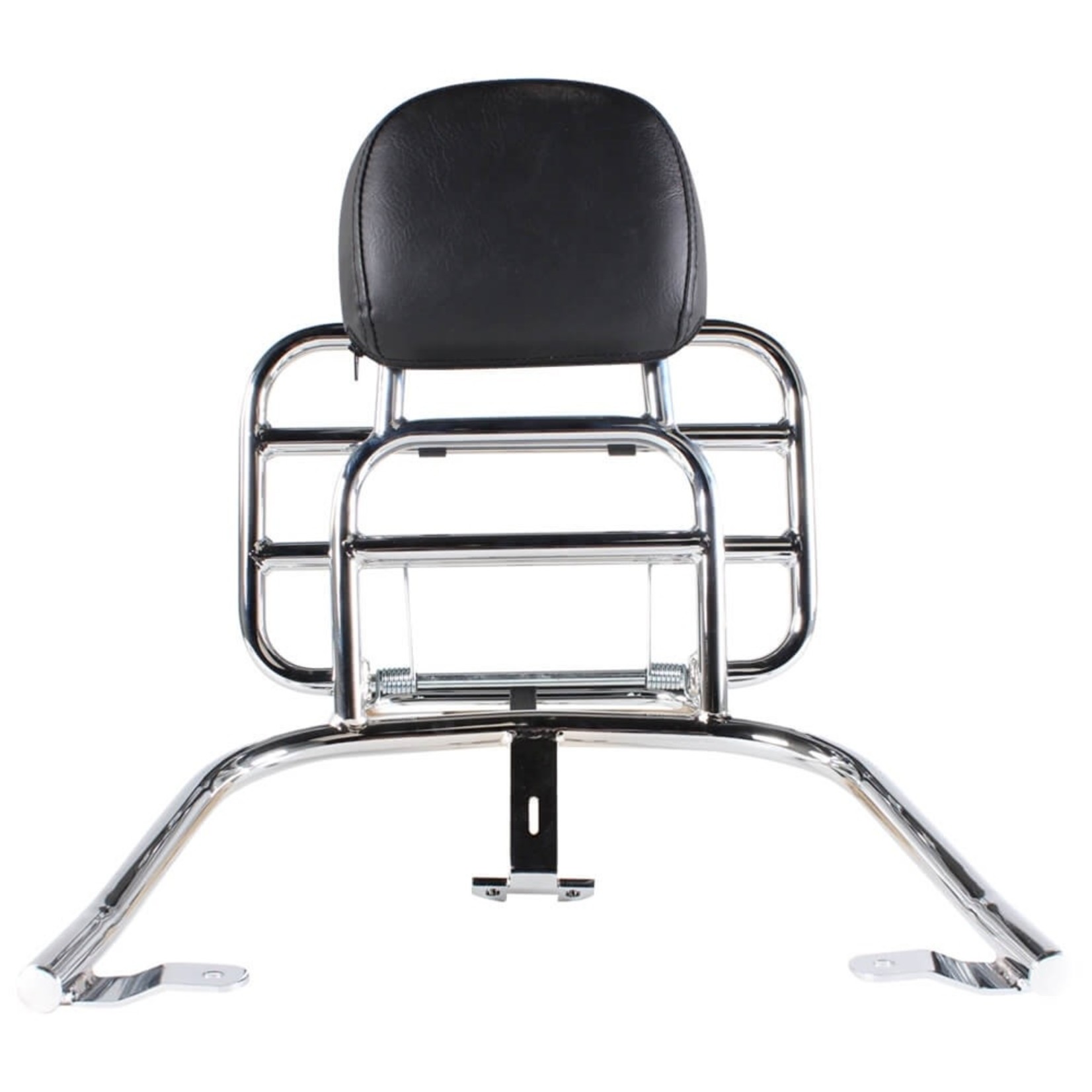 Accessories Rack, Vespa Primavera/Sprint Rear Chrome w/Backrest